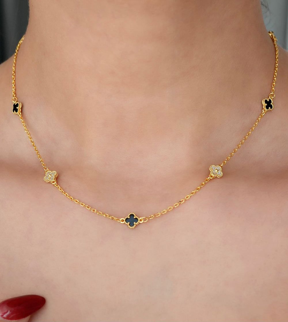 GARGANTILLA 8 TREBOL CRISTAL